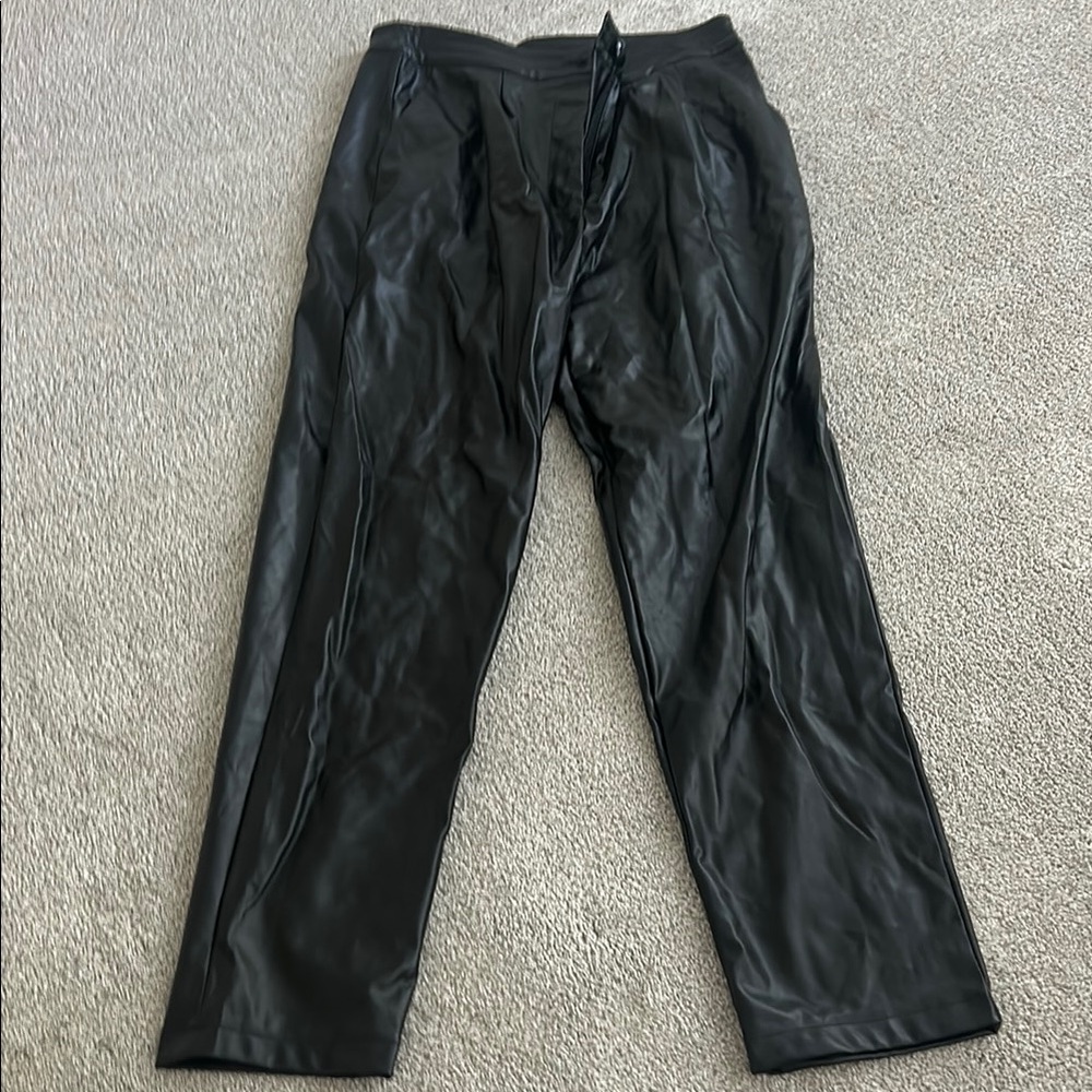 Princess Polly Black Leather Pants